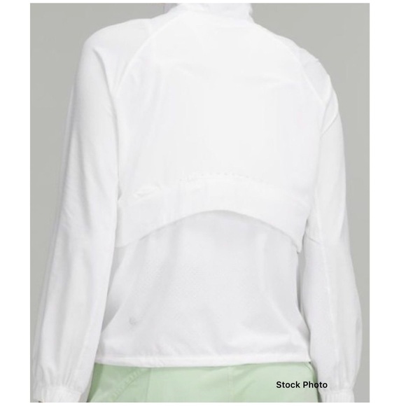 Lululemon Stretch Ripstop 1/2 Zip Pullover Windbreaker White Size 4 - Picture 3 of 13
